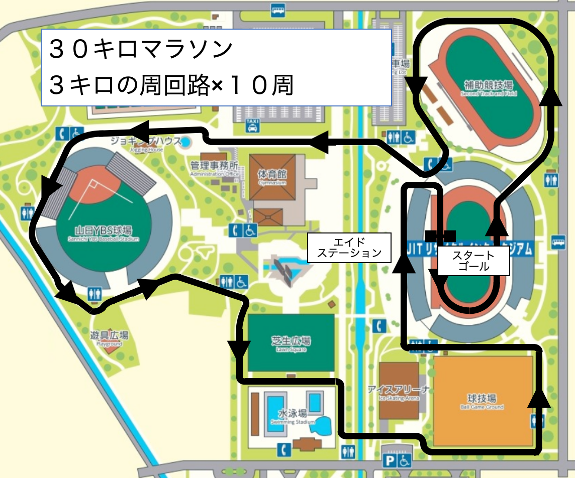 30キロマラソンコースの写真